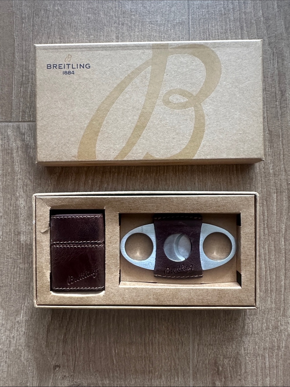 Breitling cigar cutter and lighter set